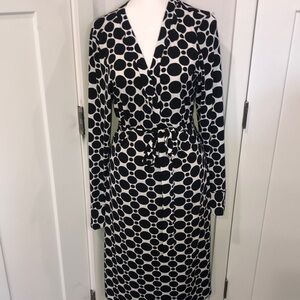 I-N-C International concepts Polka Dot Black and White Wrap Dress Spring Summer